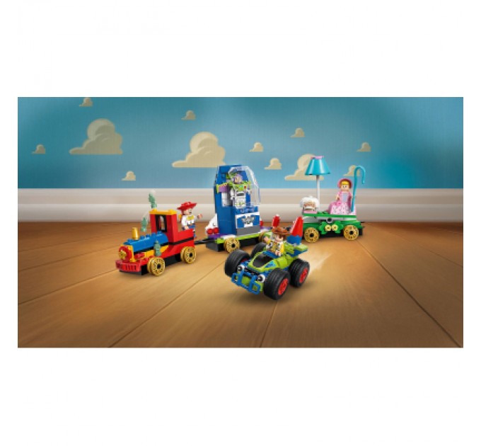 Конструктор LEGO Disney та Pixar Святкування з Історії іграшок: поїзд та авто для гонок (43264)