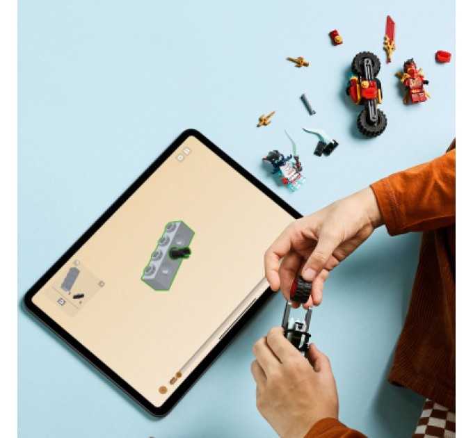 Конструктор LEGO NINJAGO Швидкісна гонка Кая на мотоциклі (71838)