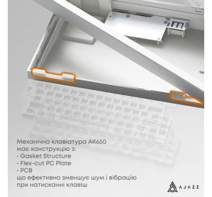 Клавіатура Ajazz AK650 Flying Fish Switch Purple RGB USB/Wireless/Bluetooth UA Purple (AK650-FF-PWB)