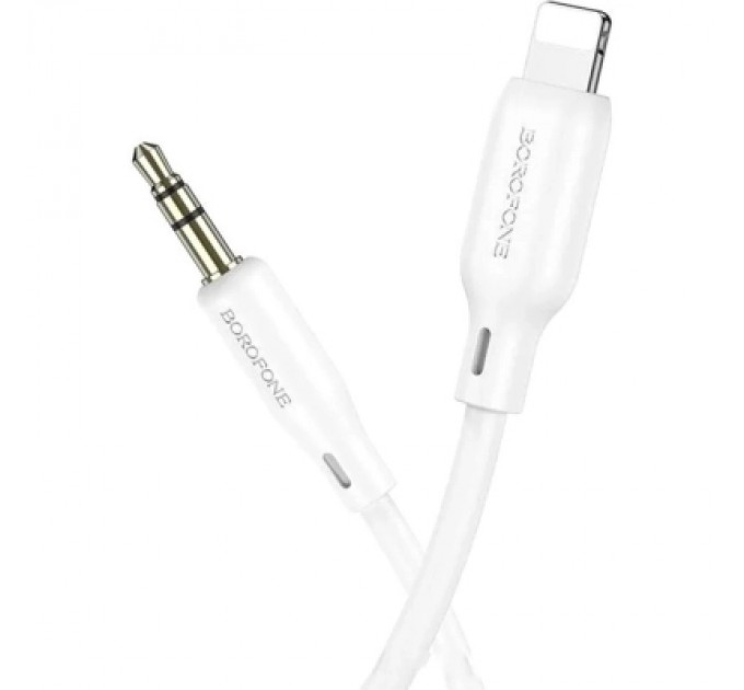 Кабель мультимедійний Lightning to 3.5mm M 1.0m BL18 white BOROFONE (6941991101052)