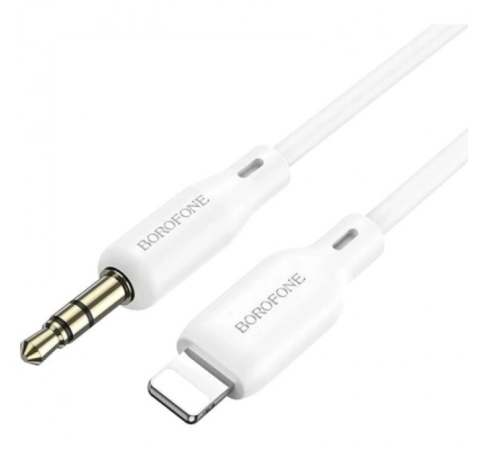 Кабель мультимедійний Lightning to 3.5mm M 1.0m BL18 white BOROFONE (6941991101052)