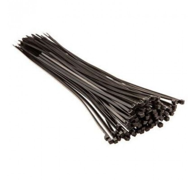 Стяжка Top Tools чорна, 3.6x300 мм, пластик, 100 шт. (44E960)