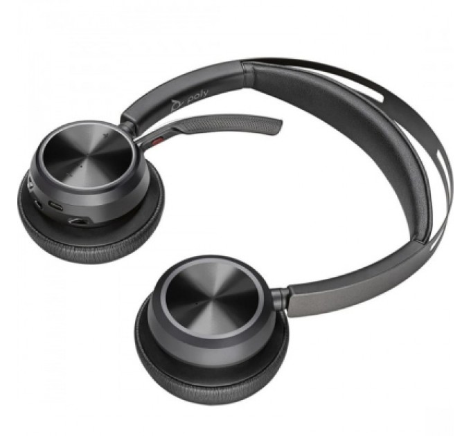 Навушники Poly Voyager Focus 2 MS Stereo USB-C + USB-C/A Adapter + Charging Stand Black (9T9J6AA)
