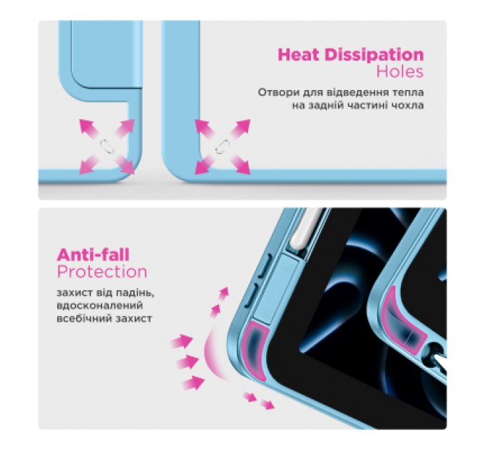 Чохол до планшета Armorstandart Y-Type PEN Samsung Galaxy Tab S9 / S9 FE / S10 FE Blue (ARM85519)