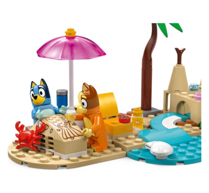 Конструктор LEGO Bluey Пляж і сімейна поїздка на автомобілі Блуї (11202)