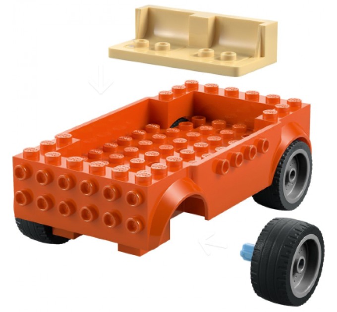 Конструктор LEGO Bluey Пляж і сімейна поїздка на автомобілі Блуї (11202)