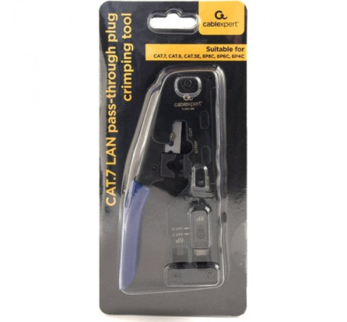 Інструмент RJ45/RJ12/RJ11 обрізає при обтиску Cablexpert (T-WC-06)