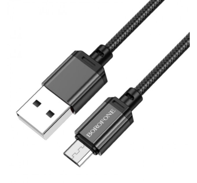 BOROFONE Дата кабель USB 2.0 AM to Micro 5P 1.0m black BOROFONE (6974443389029)