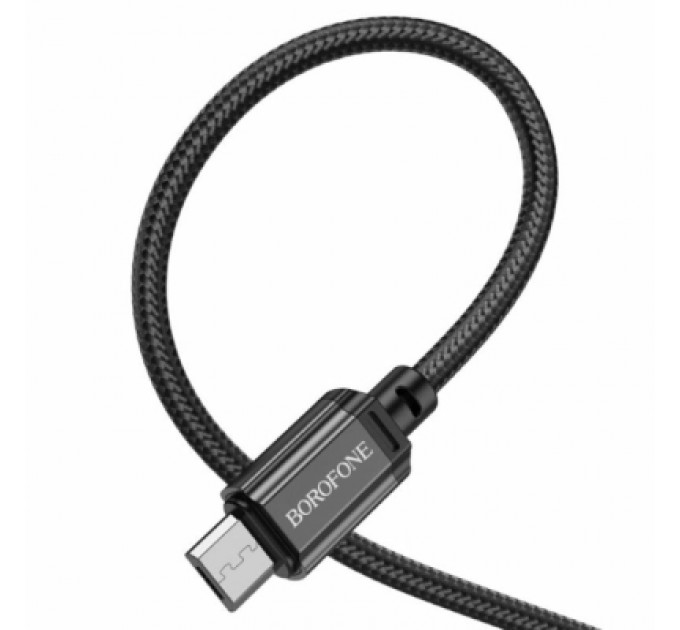 BOROFONE Дата кабель USB 2.0 AM to Micro 5P 1.0m black BOROFONE (6974443389029)