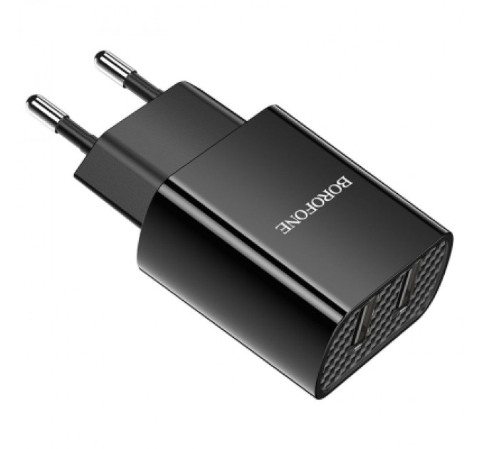 BOROFONE Зарядний пристрій BOROFONE BA53A 2xUSB 10.5W black (6931474739131)