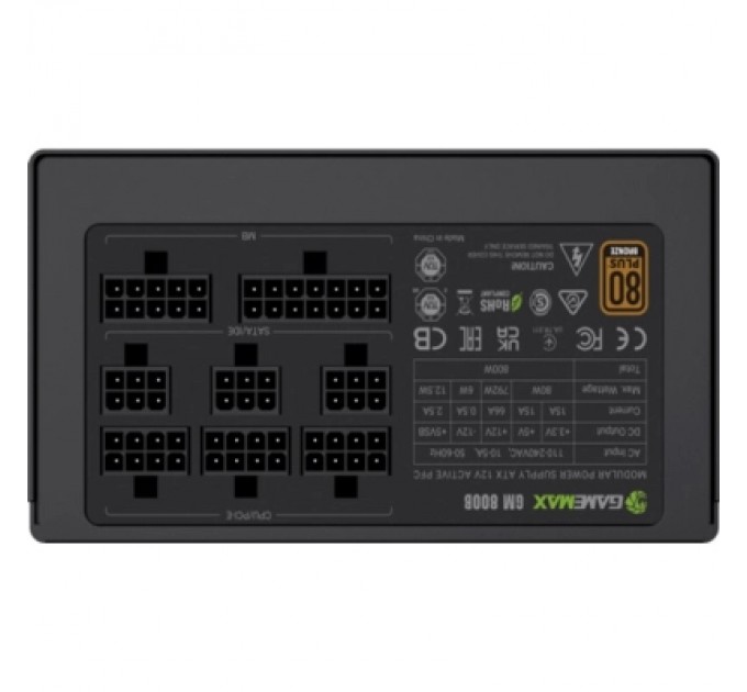 Gamemax Блок живлення Gamemax 800W (GM 800B Fully-modular New)