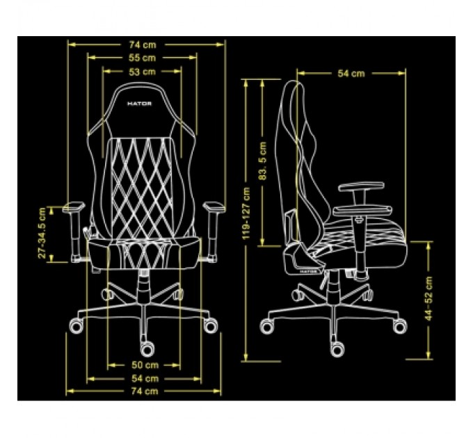 Крісло ігрове Hator Darkside 3L PU White (HTC3001L)