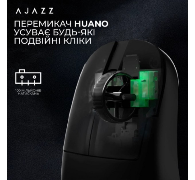 Мишка Ajazz AJ179 V2 MAX Wireless/Bluetooth/USB Black (AJ179-V2-MAX-B)