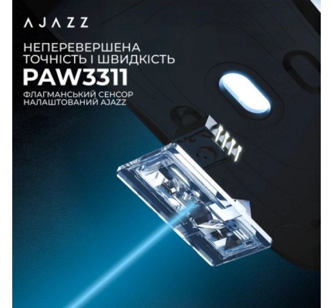 Мишка Ajazz AJ179 V2 MAX Wireless/Bluetooth/USB White (AJ179-V2-MAX-W)