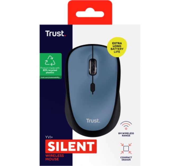Мишка Trust Yvi+ Silent Wireless/Bluetooth Dark Blue (25514)