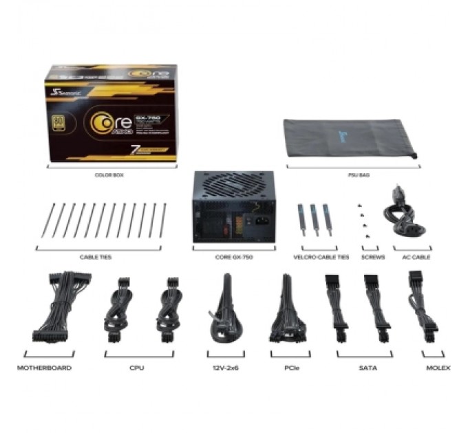 Блок живлення Seasonic 750W BLACK (CORE GX-750-ATX31)