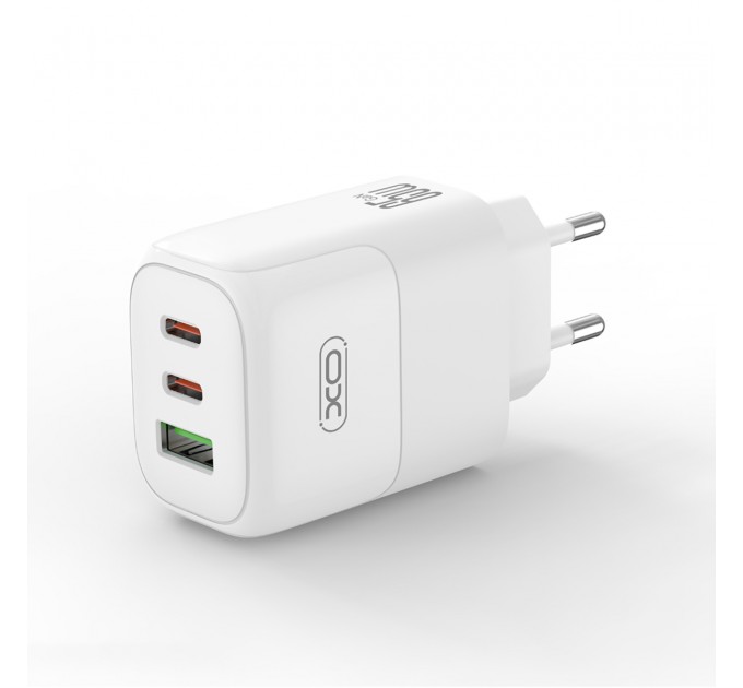 XO Сетевое зарядное устройство XO L139 (2USB-С, 1USB, 3А) PD, QC 3.0 White (L139.white)