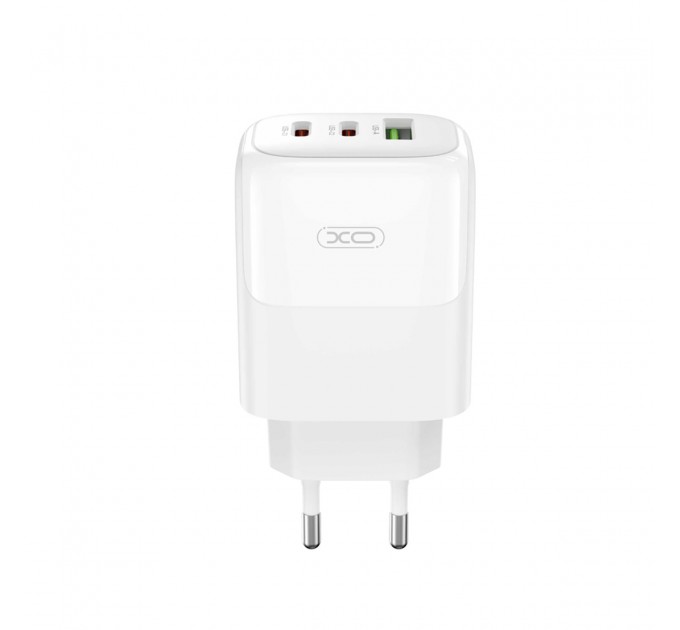 XO Сетевое зарядное устройство XO L139 (2USB-С, 1USB, 3А) PD, QC 3.0 White (L139.white)