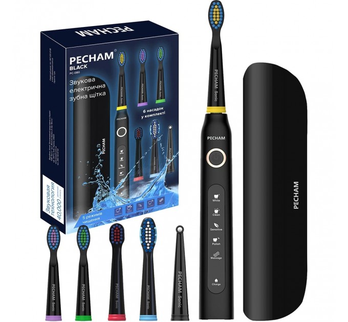 Pecham Електрична зубна щітка Pecham Black Travel PC-080