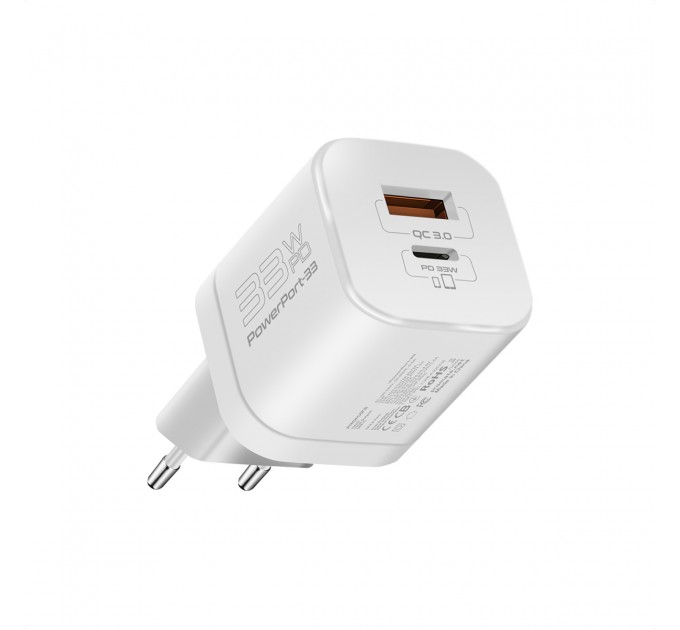 Зарядний пристрій Promate PowerPort-33 White