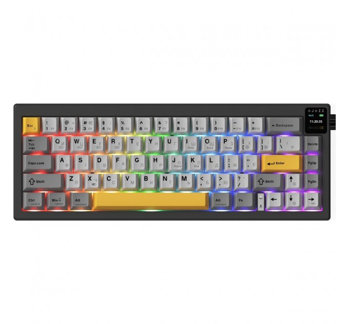 Клавіатура бездротова Ajazz AK650 Flying Fish Switch Black (AK650-FF-BGY)