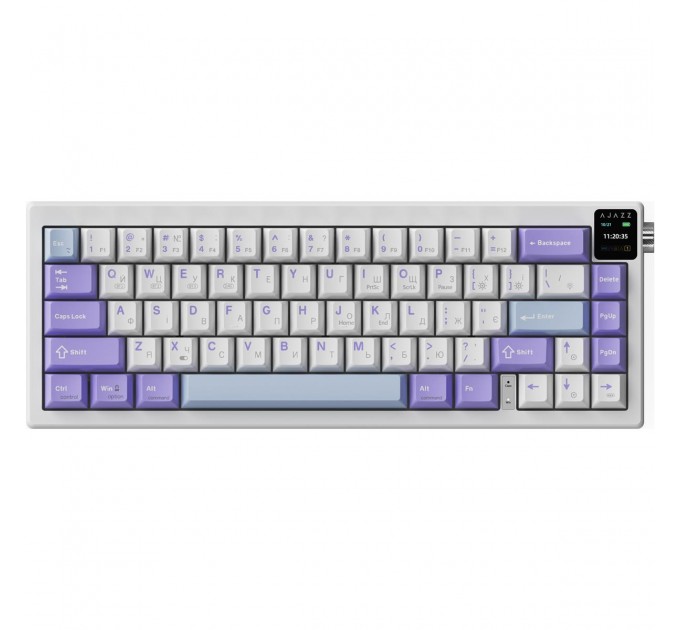 Клавіатура бездротова Ajazz AK650 Flying Fish Switch Purple (AK650-FF-PWB)