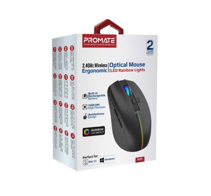 Promate Миша бездротова Promate Kitt Black