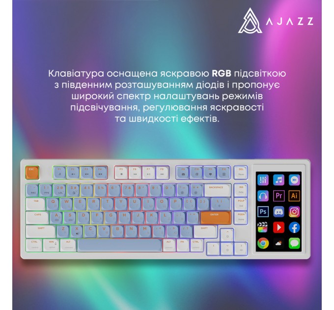 Ajazz Клавіатура Ajazz AKP815 Huano Red Switch White (AKP815-R-WBO)