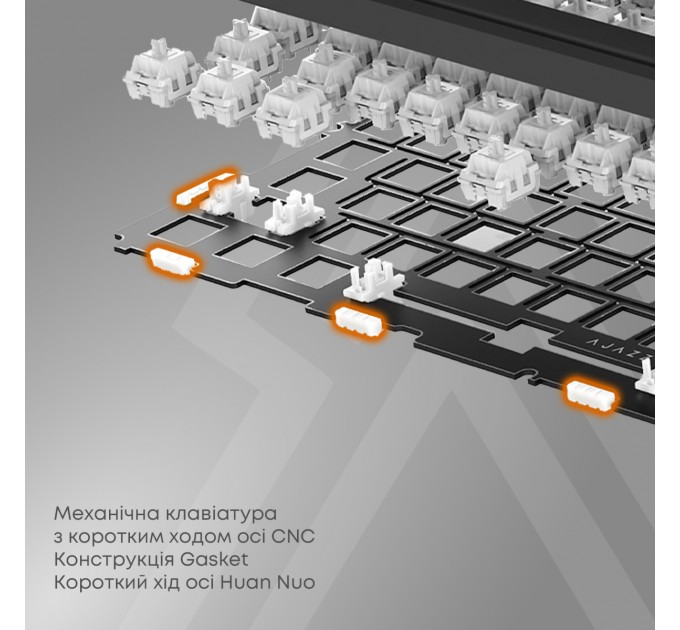 Ajazz Клавіатура Ajazz AKP815 Huano Red Switch White (AKP815-R-WBO)