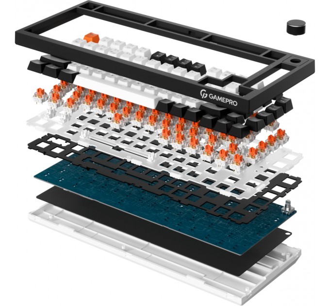 GamePro Клавіатура бездротова GamePro Asgard Valhalla MK160B Pro Black