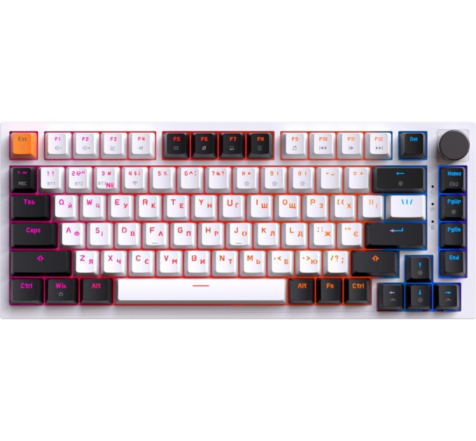 GamePro Клавіатура бездротова GamePro Asgard Valhalla MK160W Pro White