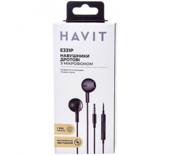 Havit Навушники Havit HV-E331P Black (HV-E331P)