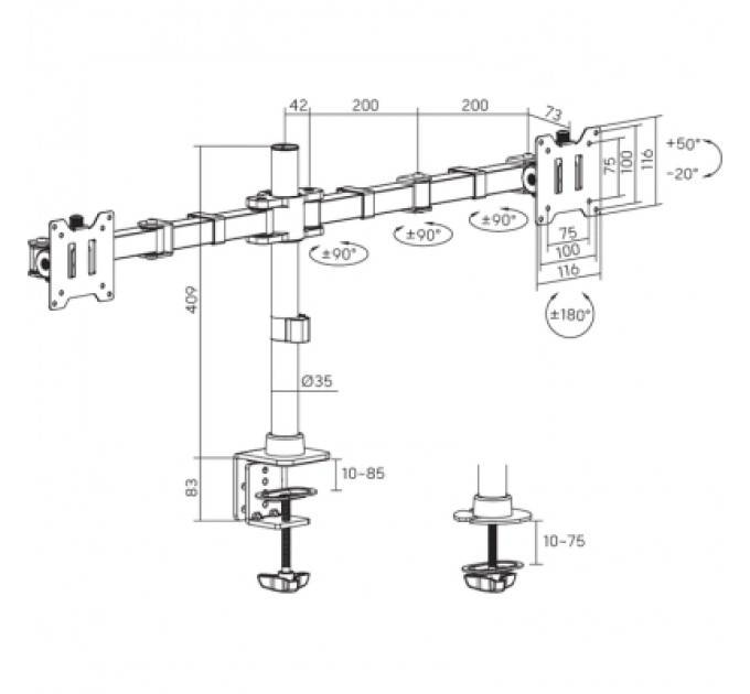 OfficePro Кронштейн OfficePro MA112B