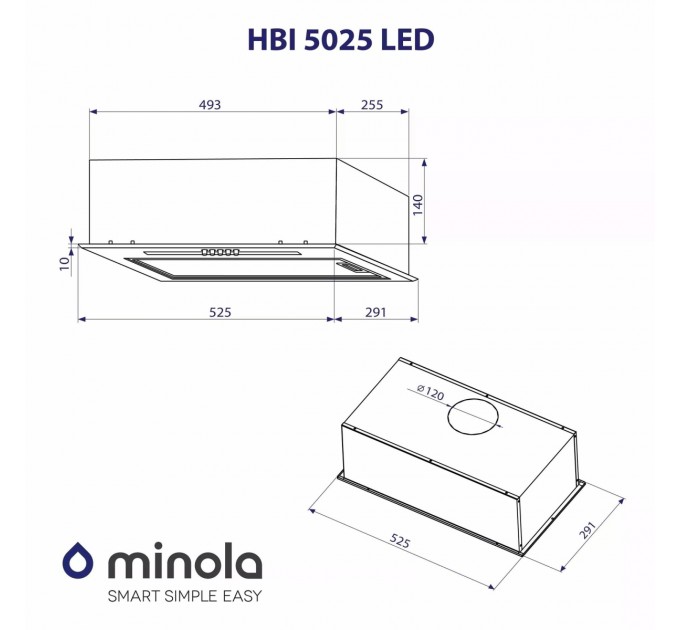Minola Витяжка Minola HBI 5025 I LED