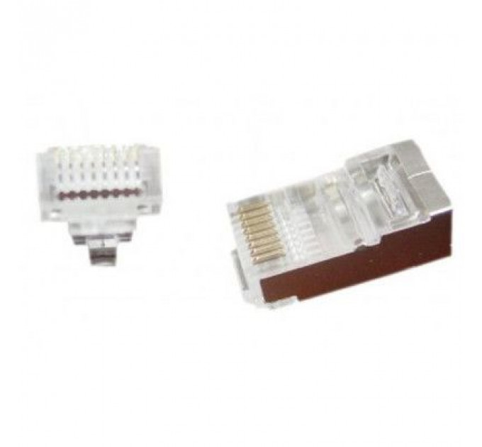 Конектор RJ45 cat.5e FTP 8P8C * 10 (наскрізні отв., позолоч. конт.) Cablexpert (LC-PTF-01/10)