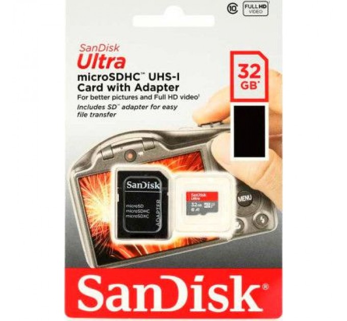 SanDisk Карта пам'яті SanDisk 32GB microSDHC class 10 UHS-I A1 (SDSQUA4-032G-GN6IA)