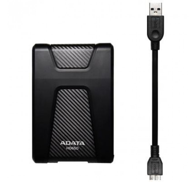 Зовнішній жорсткий диск 2.5" 2TB ADATA (AHD650-2TU31-CBK)
