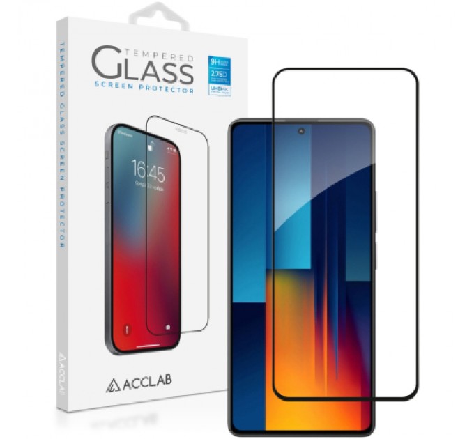 ACCLAB Скло захисне ACCLAB Full Glue Xiaomi Poco M6 Pro Black (1283126589775)