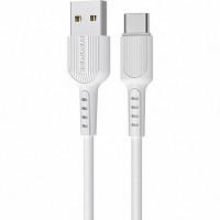 Дата кабель USB 2.0 AM to USB-C 1.0m 2A PVC BX16 white BOROFONE (6957531099468)