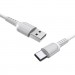 BOROFONE Дата кабель USB 2.0 AM to USB-C 1.0m 2A PVC BX16 white BOROFONE (6957531099468)
