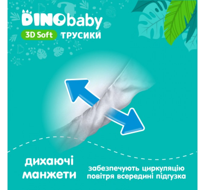 Dino Baby Підгузки Dino Baby 3D Soft 4 розмір (7-14 кг) 128 шт (4 упаковки по 32 шт) (4820204701703)