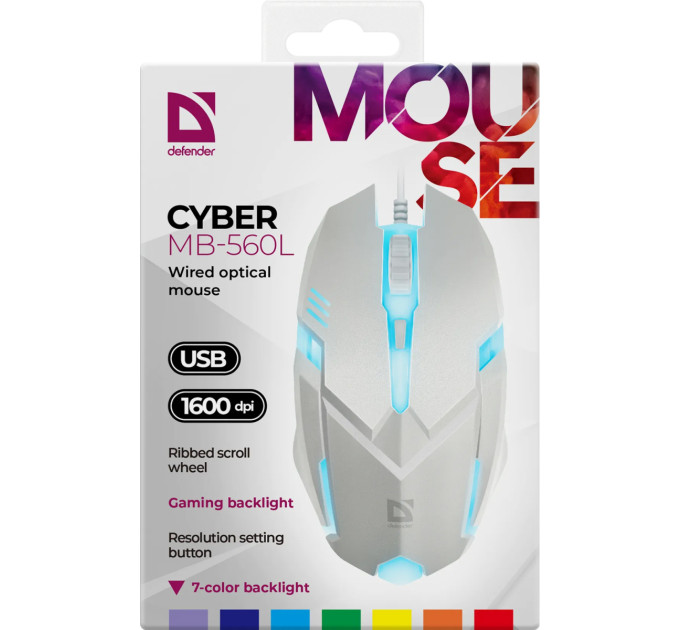Defender Мишка Defender Cyber MB-560L White (52561)