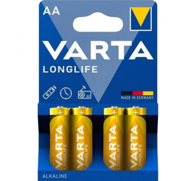 Varta Батарейка Varta AA Longlife LR6 * 4 (04106101414)