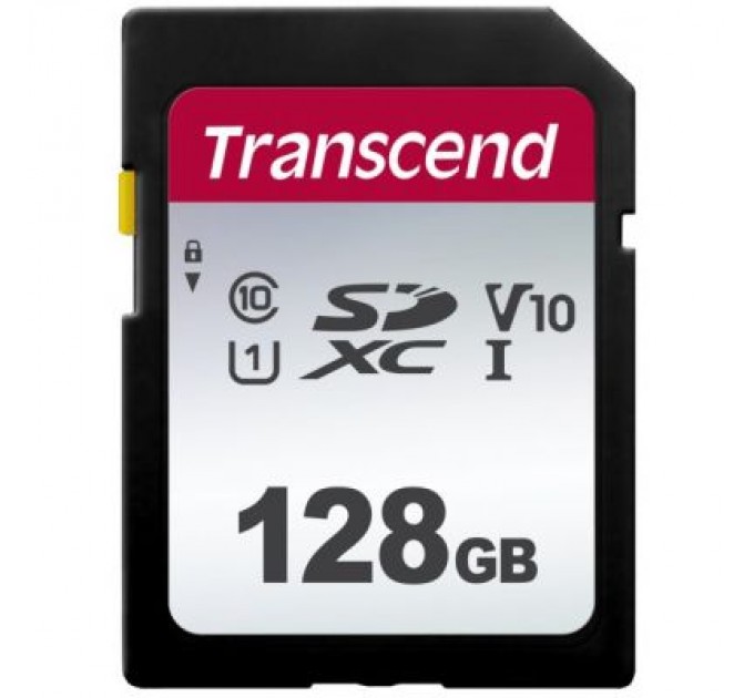 Transcend Карта пам'яті Transcend 128GB SDXC class 10 UHS-I U1 V10 (TS128GSDC300S)