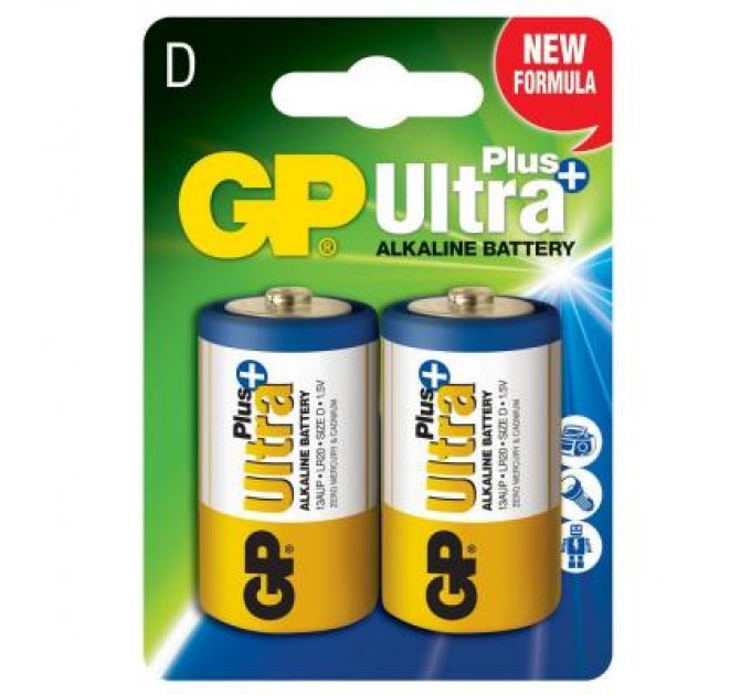 Gp Батарейка Gp D Ultra Plus LR20 * 2 (13AUP-U2 / 4891199100369)
