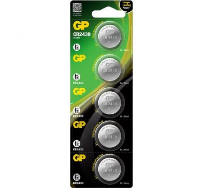 Gp Батарейка Gp CR2430 Lithium 3.0V * 1 (відривається) (CR2430-8U5 / 4891199001154)