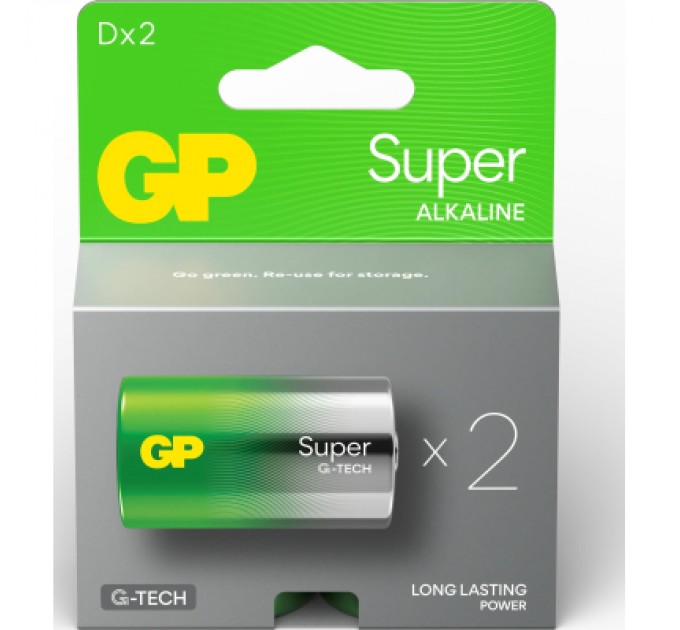 Gp Батарейка Gp D Super Alkaline LR20 * 2 (13A21-SB2 / 4891199220142)