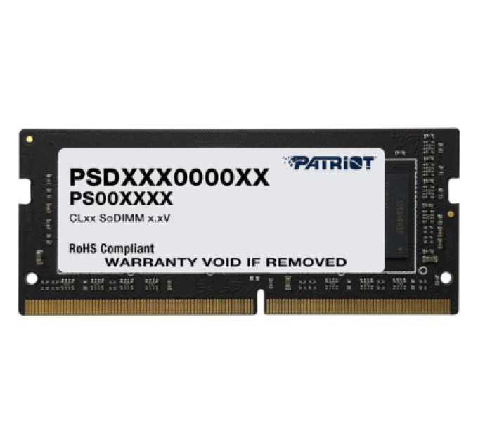 Patriot Модуль пам'яті для ноутбука SoDIMM DDR4 16GB 3200 MHz Signature Line Patriot (PSD416G320081S)