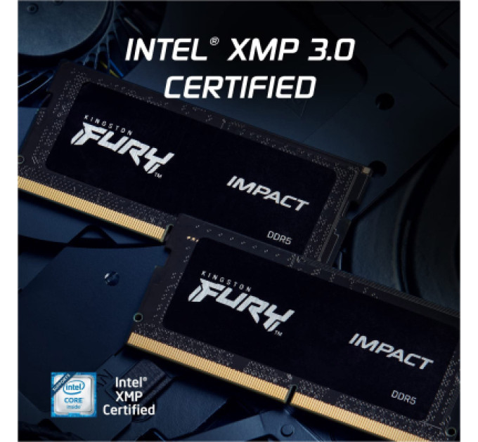 Kingston Fury (ex.HyperX) Модуль пам'яті для ноутбука SoDIMM DDR5 64GB (2x32GB) 5600 MHz FURY Impact Kingston Fury (ex.HyperX) (KF556S40IBK2-64)