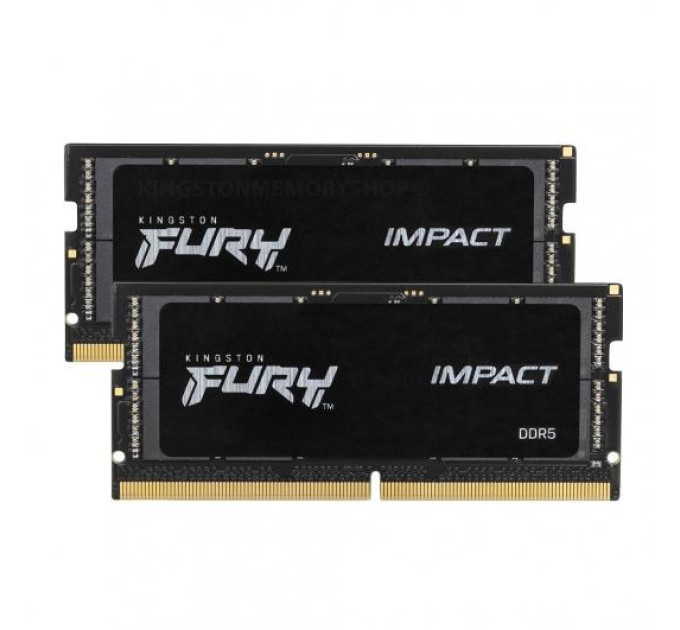 Kingston Fury (ex.HyperX) Модуль пам'яті для ноутбука SoDIMM DDR5 64GB (2x32GB) 5600 MHz FURY Impact Kingston Fury (ex.HyperX) (KF556S40IBK2-64)